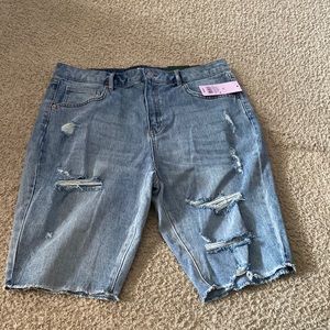 Long jean shorts